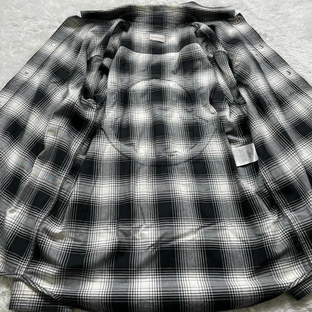 MONCLER - 【極美品】MONCLER CAMICIA ビッグロゴ フランネル MONCLER - 【極美品】MONCLER CAMICIA ビッグロゴ フランネル