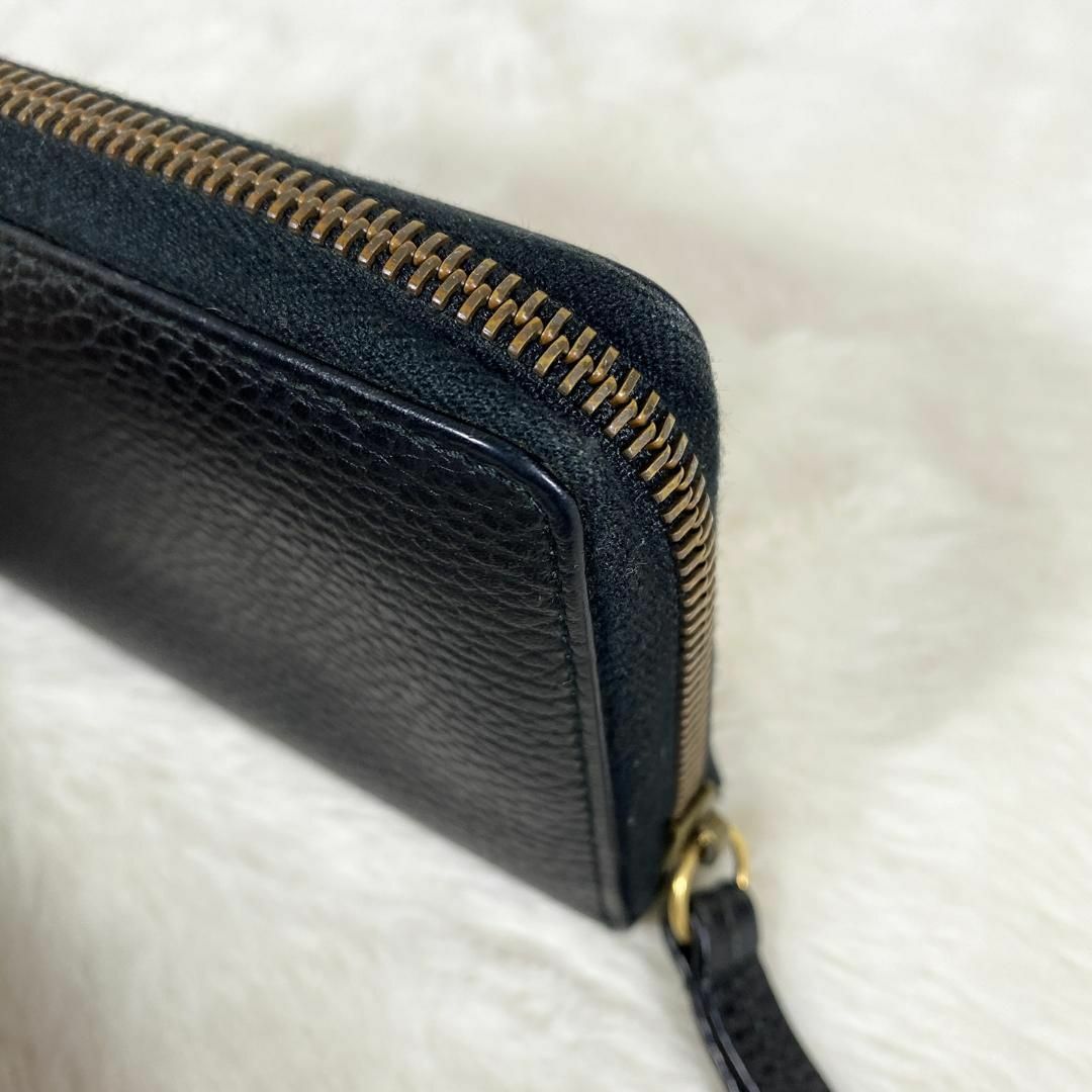 GUCCI - 美品 Gucci GG マーモント 長財布 ラウンド レザー GUCCI - 美品 Gucci GG マーモント 長財布 ラウンド レザー