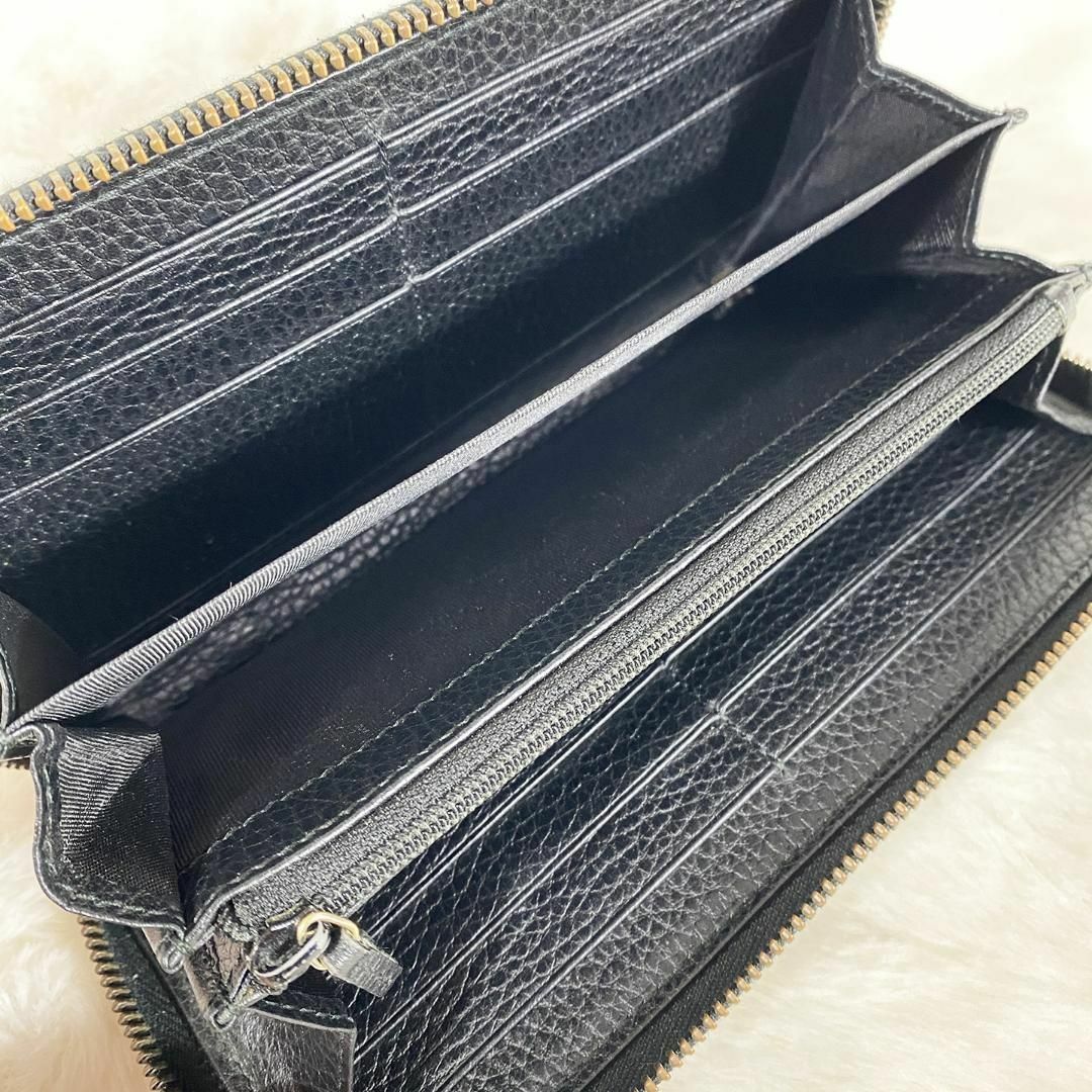 GUCCI - 美品 Gucci GG マーモント 長財布 ラウンド レザー GUCCI - 美品 Gucci GG マーモント 長財布 ラウンド レザー