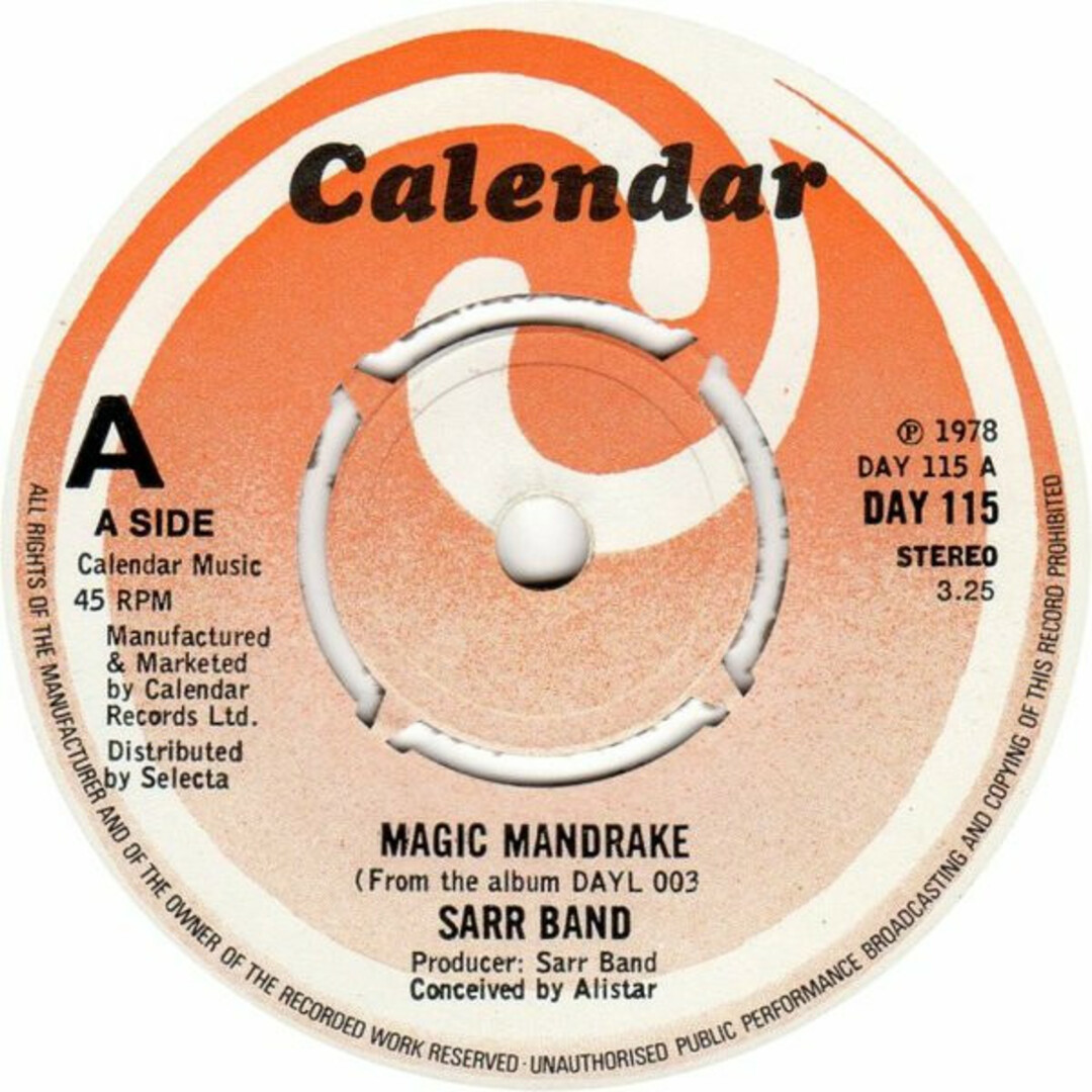 英7” Sarr Band Magic Mandrake / Double Action DAY115 Calendar /00080 エンタメ/ホビーのエンタメ その他(その他)の商品写真