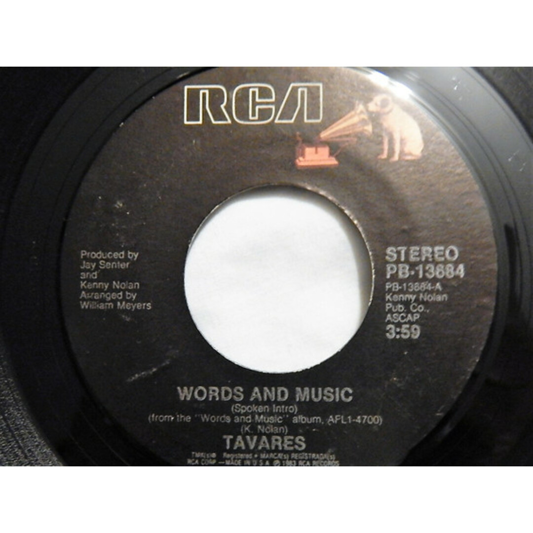 米7” Tavares Words And Music / Us And Love (We Go Together) PB13684 RCA Victor /00080 エンタメ/ホビーのエンタメ その他(その他)の商品写真