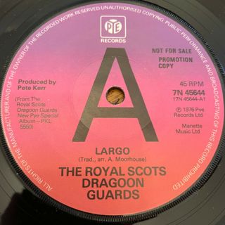英7” Royal Scots Dragoon Guards Largo 7N45644PROMO Pye Records プロモ /00080(その他)