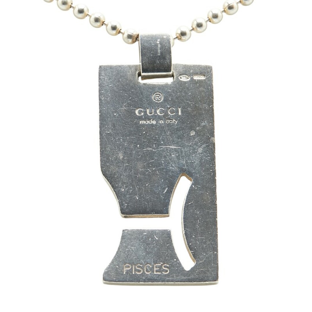 グッチ SV925 魚座チャームネックレス GUCCI - グッチ 星座チャーム うお座 PISCES ネックレス SV925