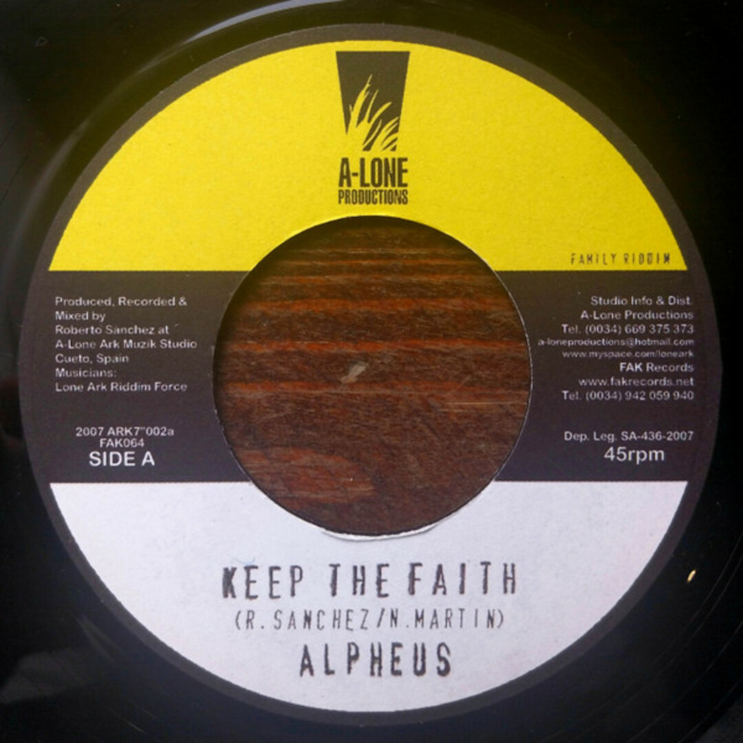 西7” Alpheus / Lone Ark Keep The Faith / Musical Family ARK7002 A-Lone Productions, /00080 エンタメ/ホビーのエンタメ その他(その他)の商品写真