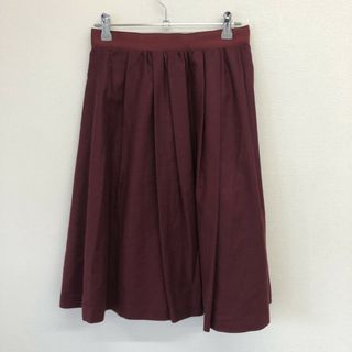 【SOUP】スープ　赤系　9　ロングスカート　無地　シンプル　ボトムス　フレア(その他)