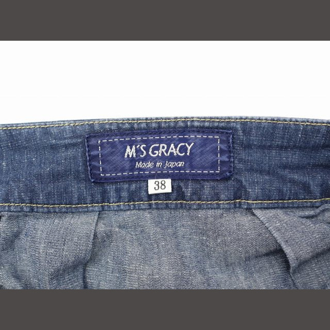 M'S GRACY - エムズグレイシー M'S GRACY デニム フリル 膝丈 M'S GRACY - エムズグレイシー M'S GRACY デニム フリル 膝丈