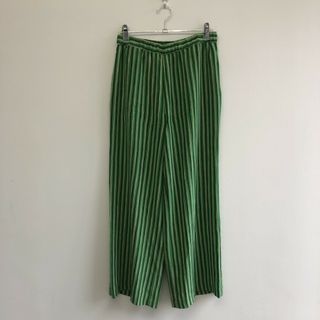 アスペジ(ASPESI)の【ASPESI】アスペジ 緑　ストライプ　パンツ　レディース　シルク(その他)