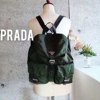 PRADA - 良品 プラダ オリーブ ナイロン 巾着 リュック 軽量 鞄 PRADA - 良品 プラダ オリーブ ナイロン 巾着 リュック 軽量 鞄