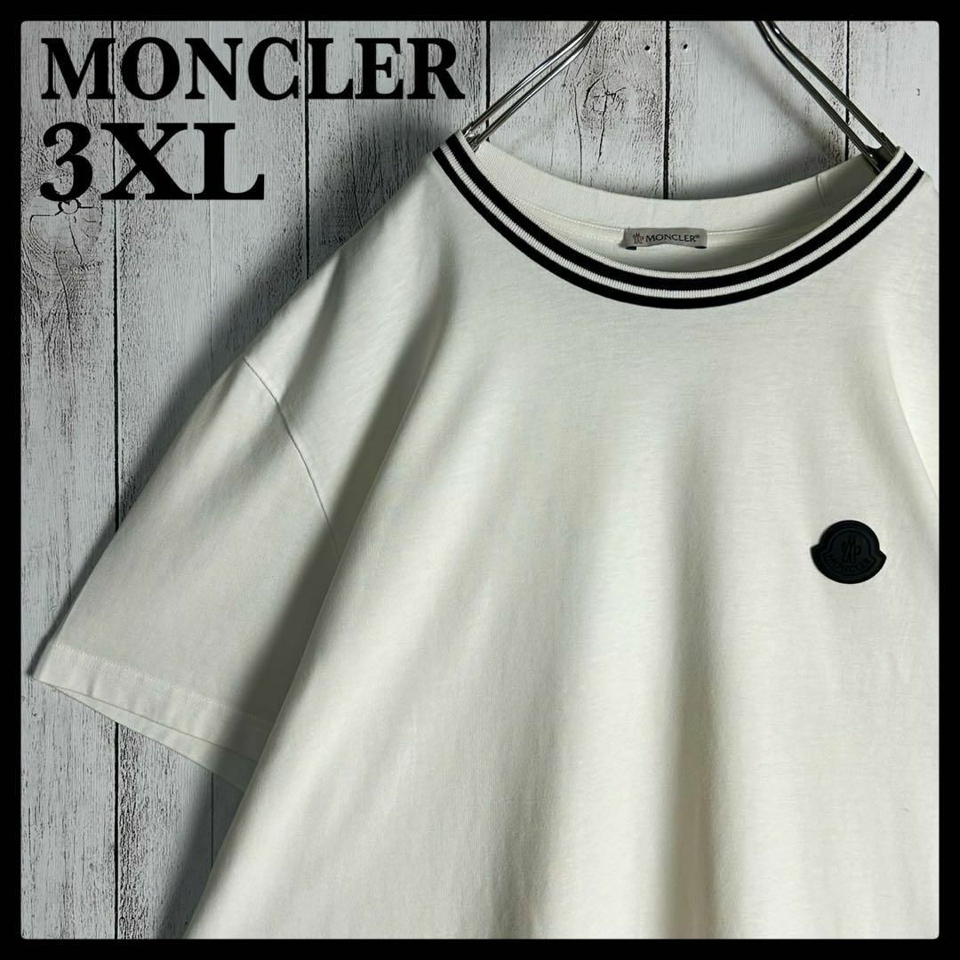 MONCLER - 【希少3XLサイズ】モンクレール☆ワッペンロゴ入りT MONCLER - 【希少3XLサイズ】モンクレール☆ワッペンロゴ入りT