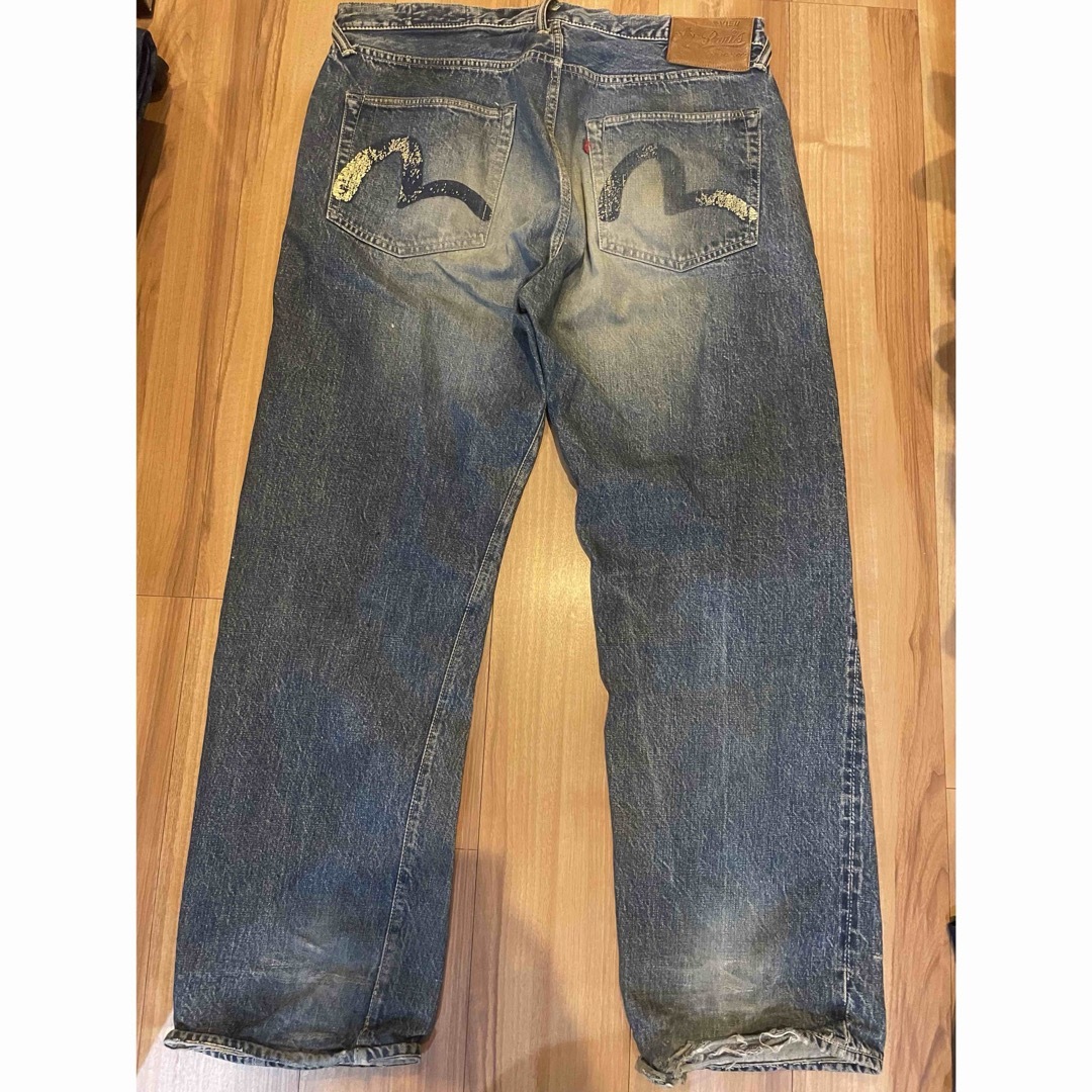 EVISU - サイズ40 塩谷コラボ セコハン 白カモメ 赤耳 エヴィス EVISU - サイズ40 塩谷コラボ セコハン 白カモメ 赤耳 エヴィス
