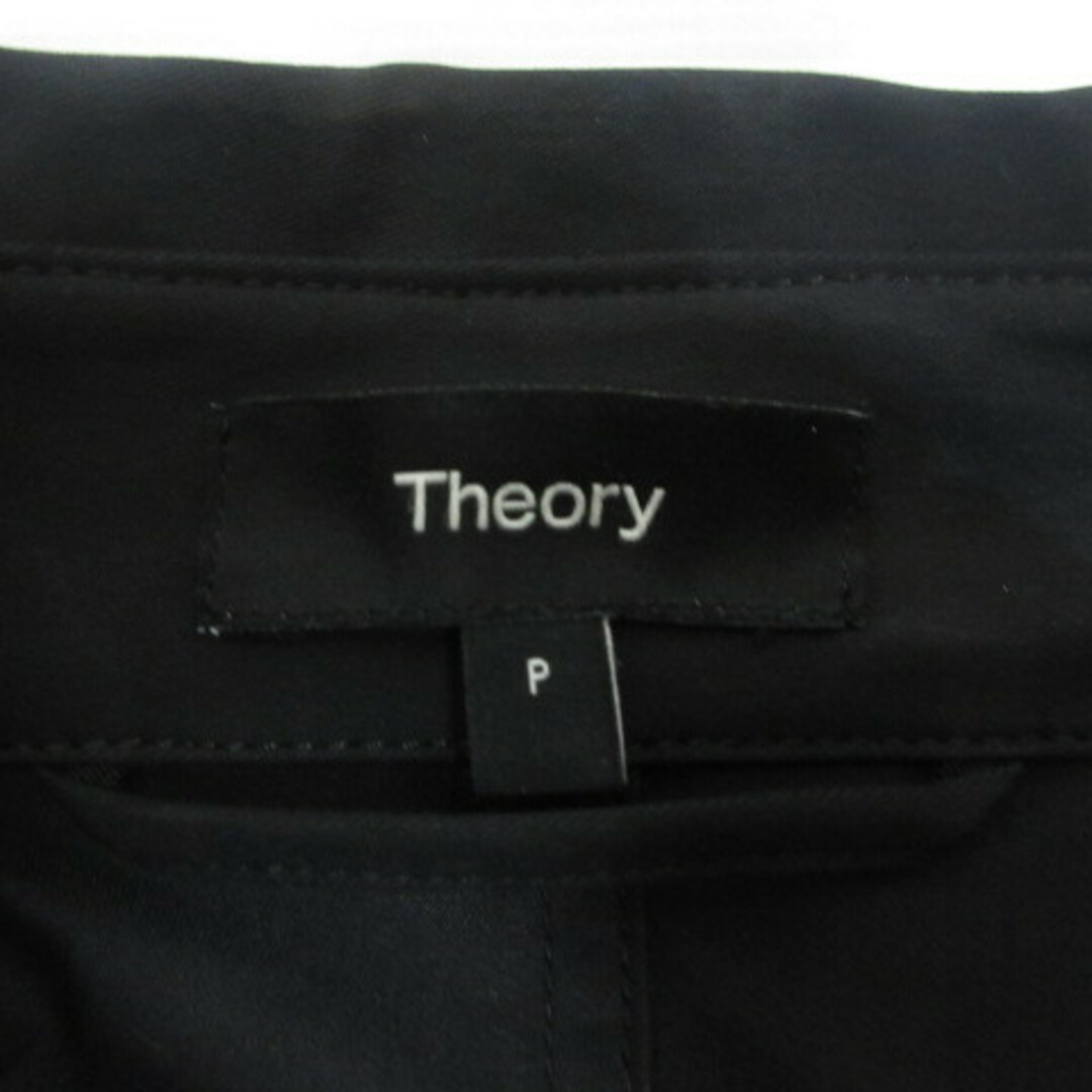 Theory - セオリー Theory トレンチ コート ベルト付き P 黒 Theory - セオリー Theory トレンチ コート ベルト付き P 黒