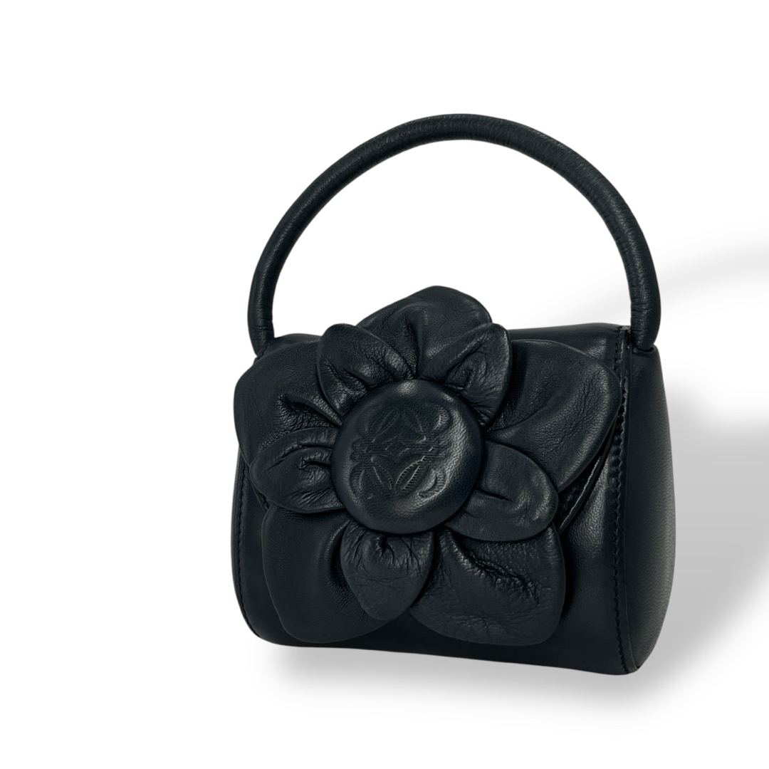 LOEWE - 希少 オールド ロエベ ミニハンドバッグ フラワー LOEWE - 希少 オールド ロエベ ミニハンドバッグ フラワー