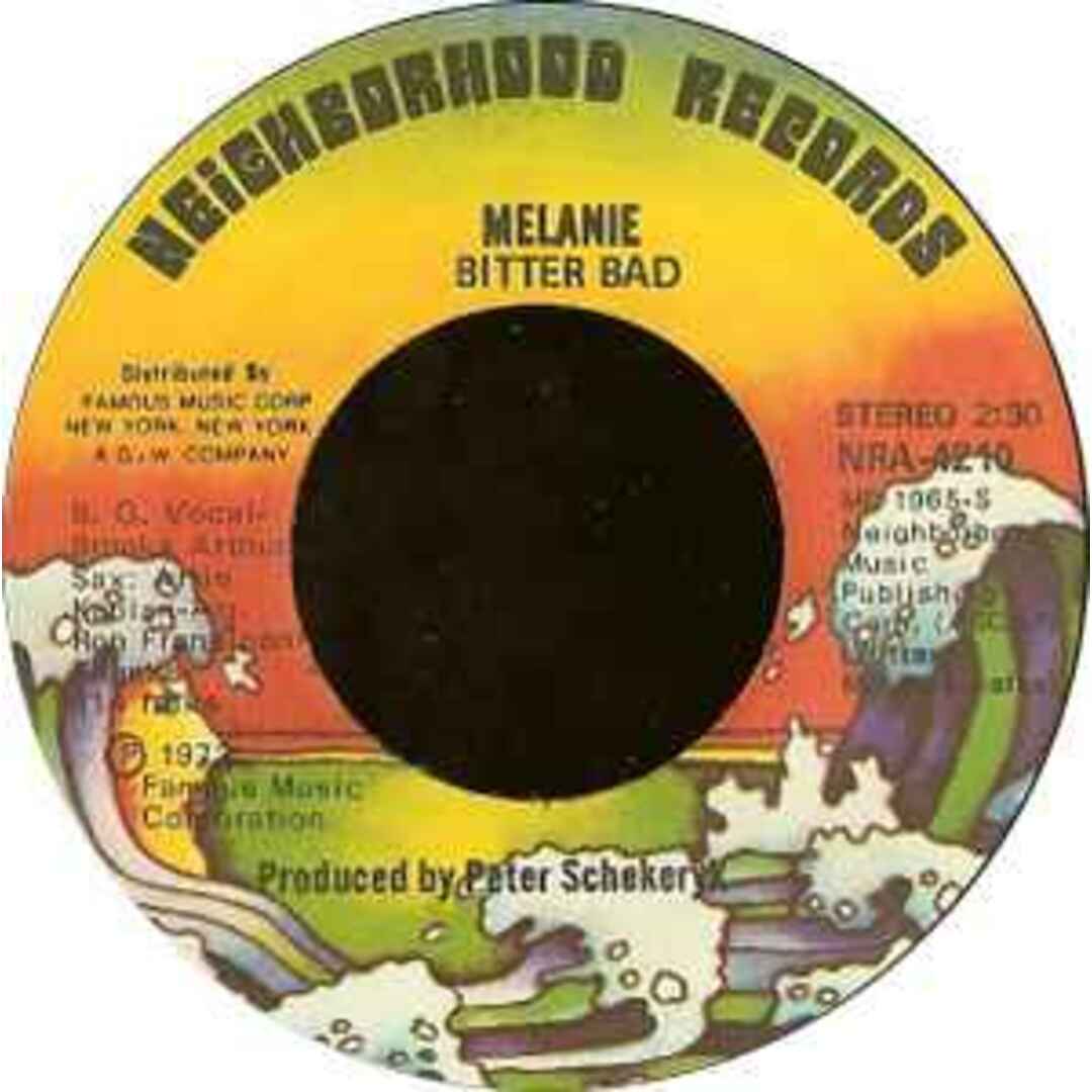米7” Melanie Bitter Bad NRA4210 Neighborhood Records /00080 エンタメ/ホビーのエンタメ その他(その他)の商品写真