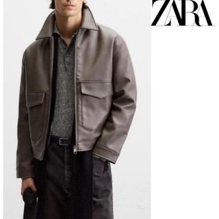 ZARA - 送料無料 新品 ZARA ポケット付きフェイクレザー ZARA - 送料無料 新品 ZARA ポケット付きフェイクレザー