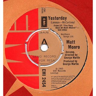 英7” Matt Monro Yesterday EMI2454PROMO EMI プロモ /00080(その他)