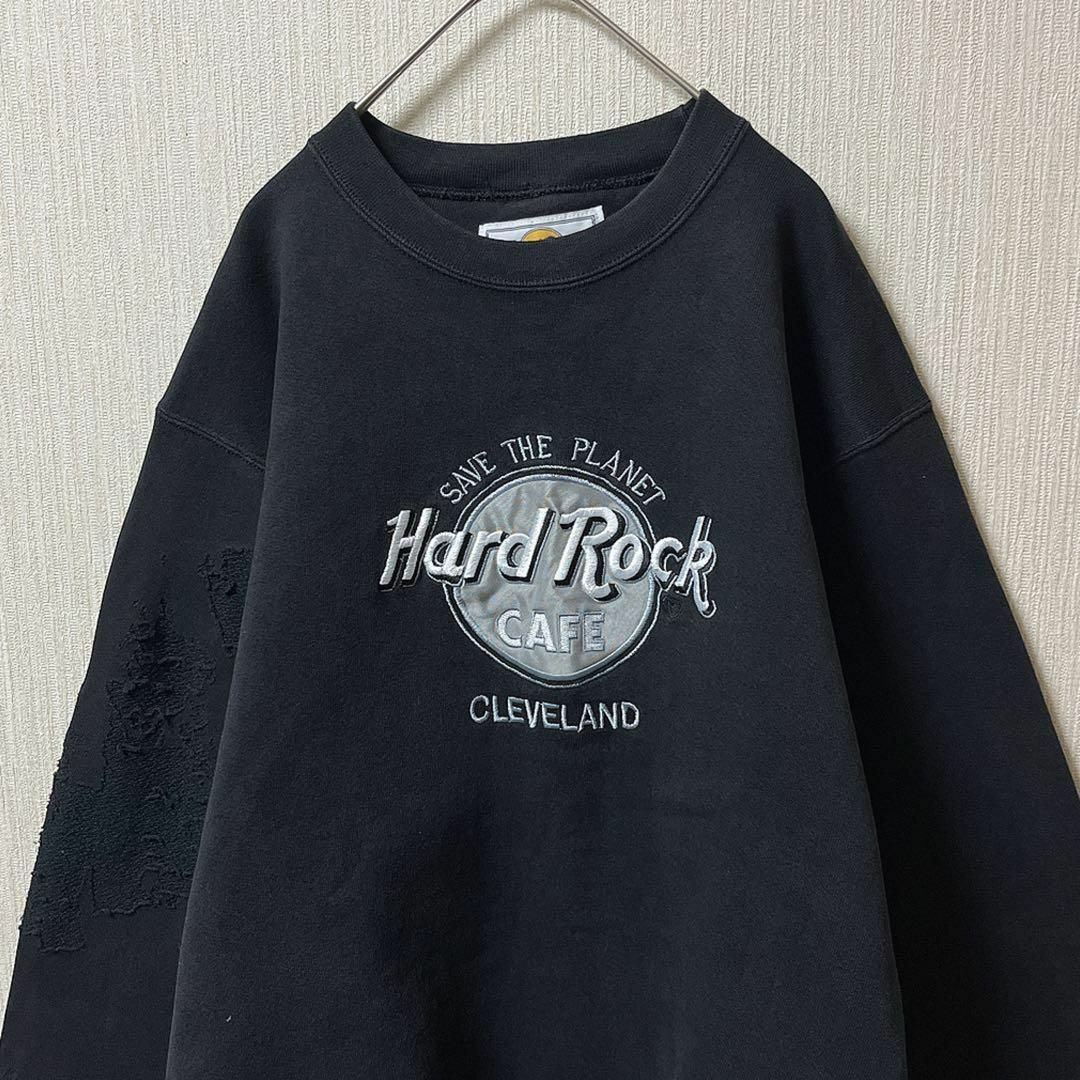 VINTAGE - 90s USA製 Hard Rock Cafe スウェット トレーナー 黒 VINTAGE - 90s USA製 Hard Rock Cafe スウェット トレーナー 黒