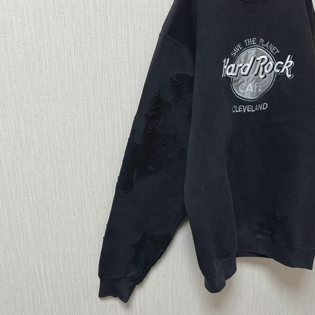 VINTAGE - 90s USA製 Hard Rock Cafe スウェット トレーナー 黒 VINTAGE - 90s USA製 Hard Rock Cafe スウェット トレーナー 黒