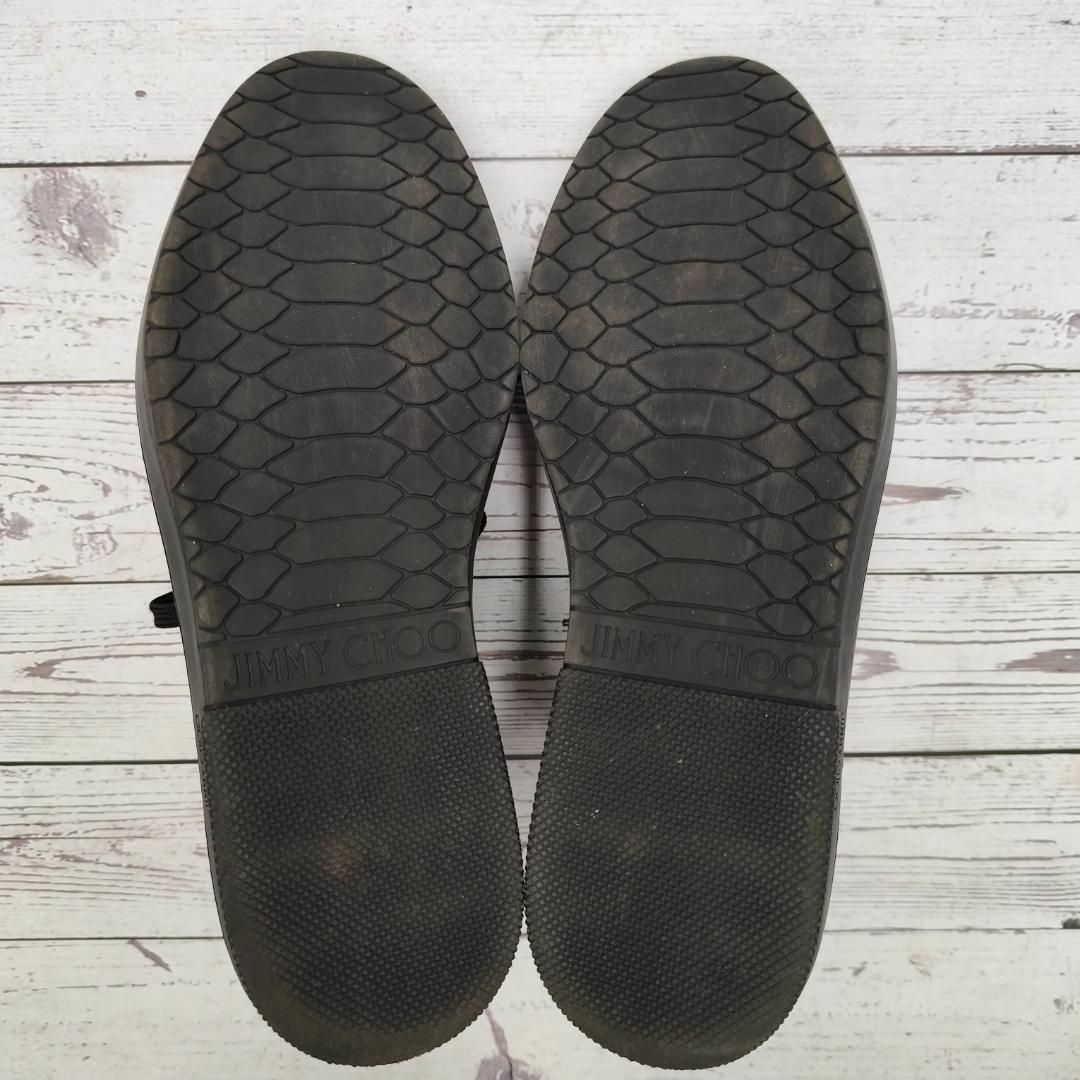 良品 JIMMY CHOO ジミーチュウ 28 レザースニーカー 黒 スタッズ