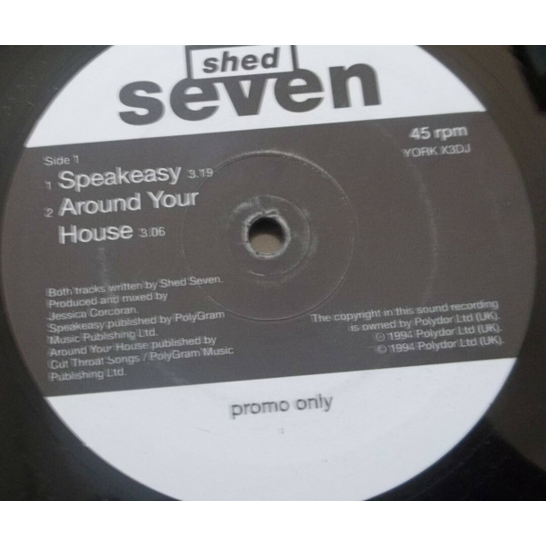英12” Shed Seven Speakeasy YORKX3DJ Polydor /00250 エンタメ/ホビーのエンタメ その他(その他)の商品写真