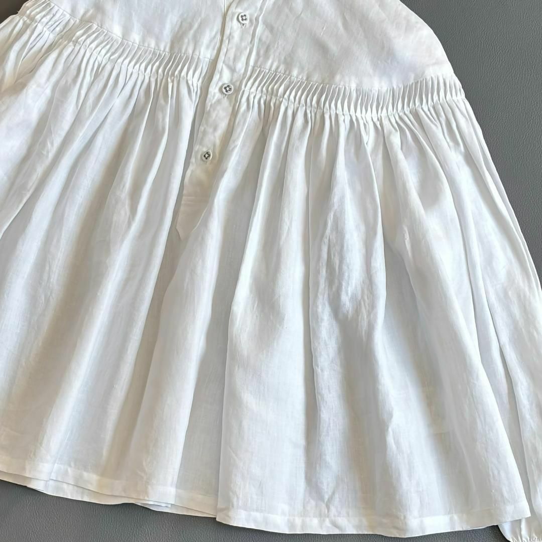 Scye - 美品♪サイ Scye ピンタックブラウス 長袖 リネン Scye - 美品♪サイ Scye ピンタックブラウス 長袖 リネン