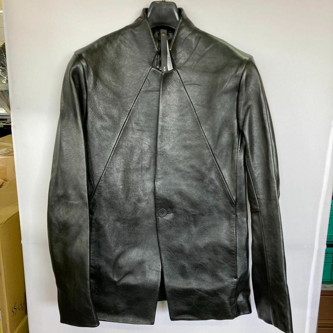 wjk - W116 wjk seam jacket レザージャケット 羊革 ブラック S wjk - W116 wjk seam jacket レザージャケット 羊革 ブラック S