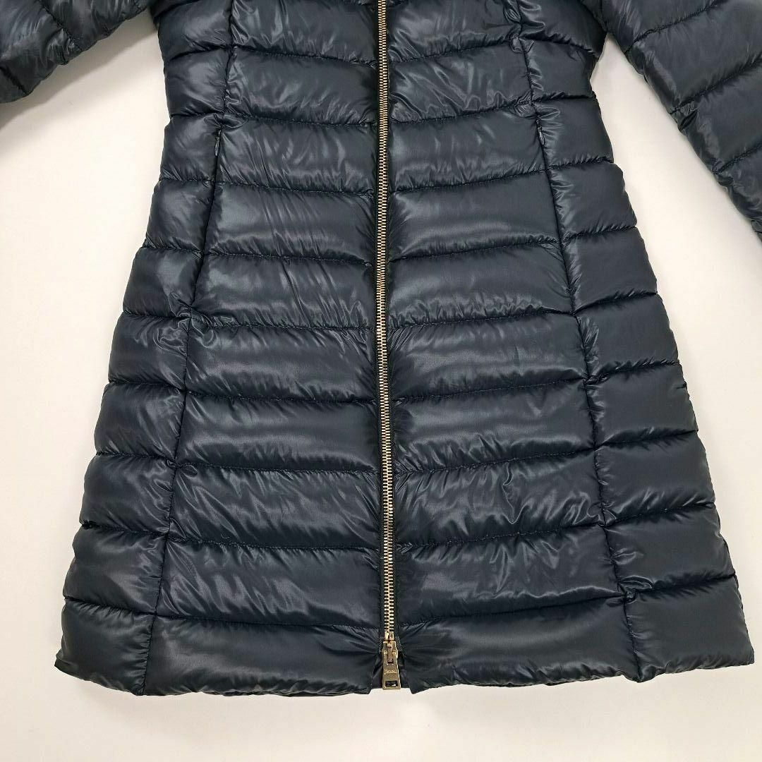 HERNO - 美品☆HERNO イコ二コ ELISA ダウンコート ファー 紺 42 HERNO - 美品☆HERNO イコ二コ ELISA ダウンコート ファー 紺 42