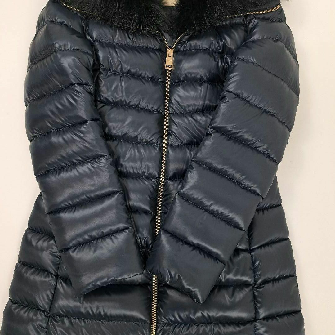 HERNO - 美品☆HERNO イコ二コ ELISA ダウンコート ファー 紺 42 HERNO - 美品☆HERNO イコ二コ ELISA ダウンコート ファー 紺 42