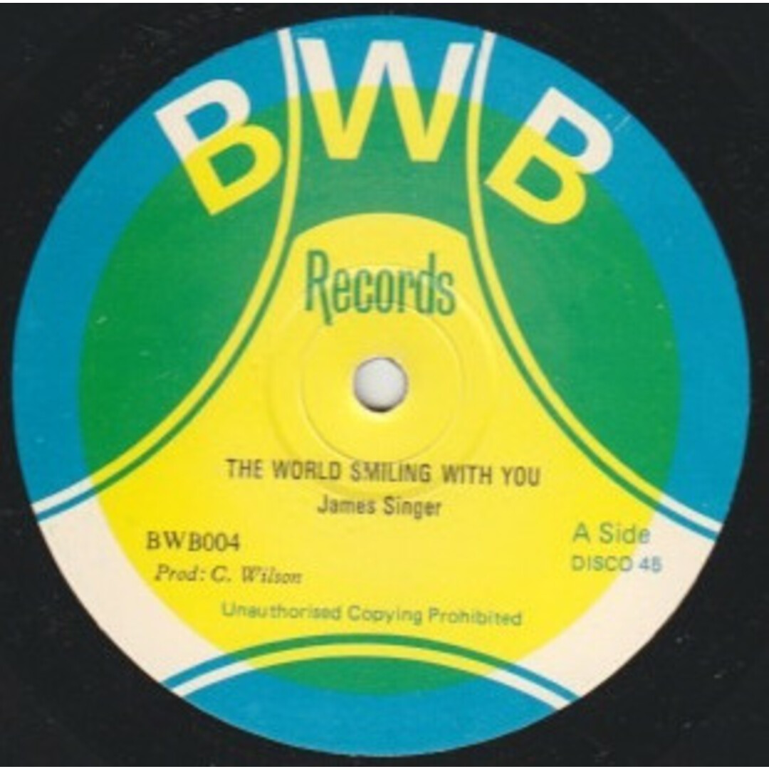 英12” James Singer The World Smiling With You BWB004 BWB Records /00250 エンタメ/ホビーのエンタメ その他(その他)の商品写真