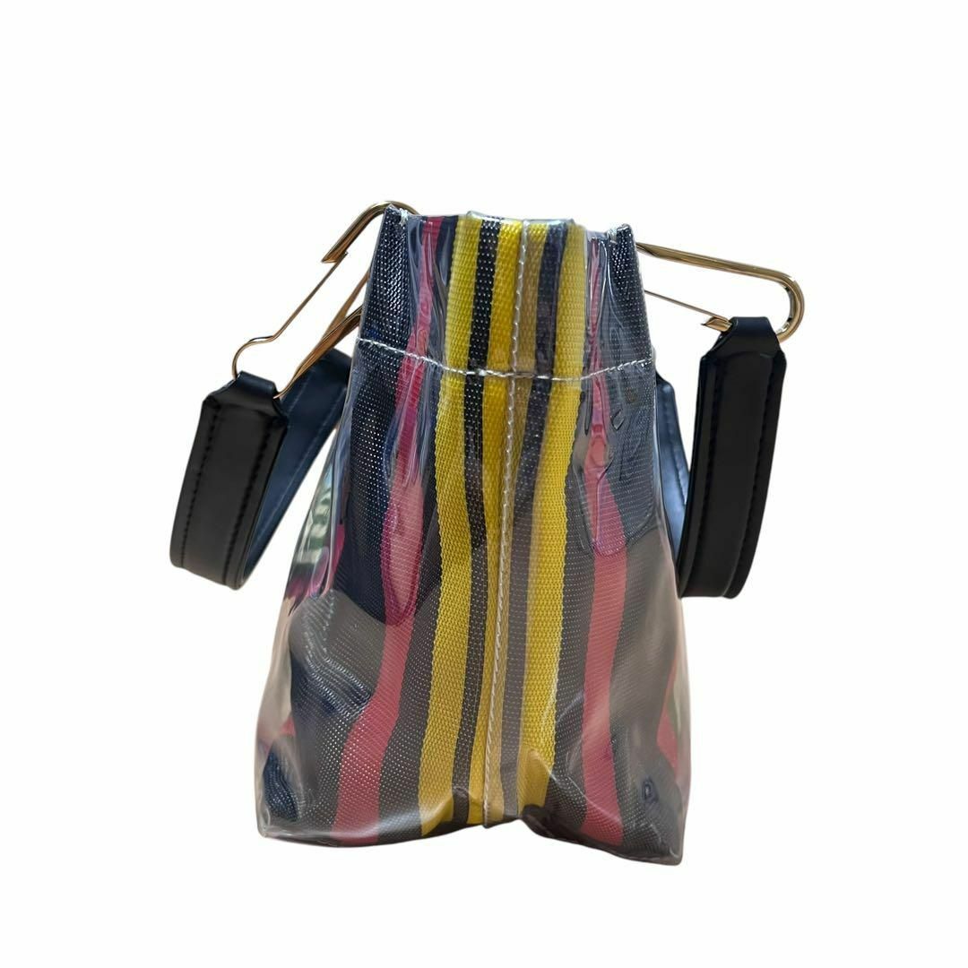 MARNI - MARNI グロッシーグリップ マルチストライプ トートー MARNI - MARNI グロッシーグリップ マルチストライプ トートー