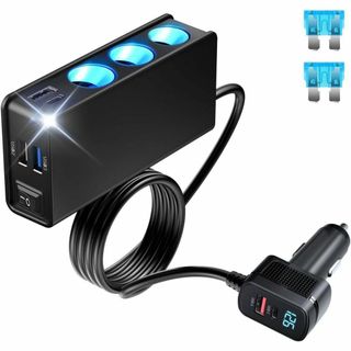 ❤️新品❤️シガーソケット 3連 USB車載充電器(車内アクセサリ)