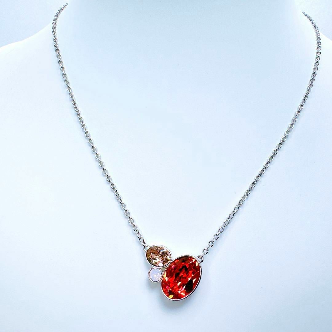 SWAROVSKI - 極美品✨スワロフスキー ネックレス レッド ピンク SWAROVSKI - 極美品✨スワロフスキー ネックレス レッド ピンク