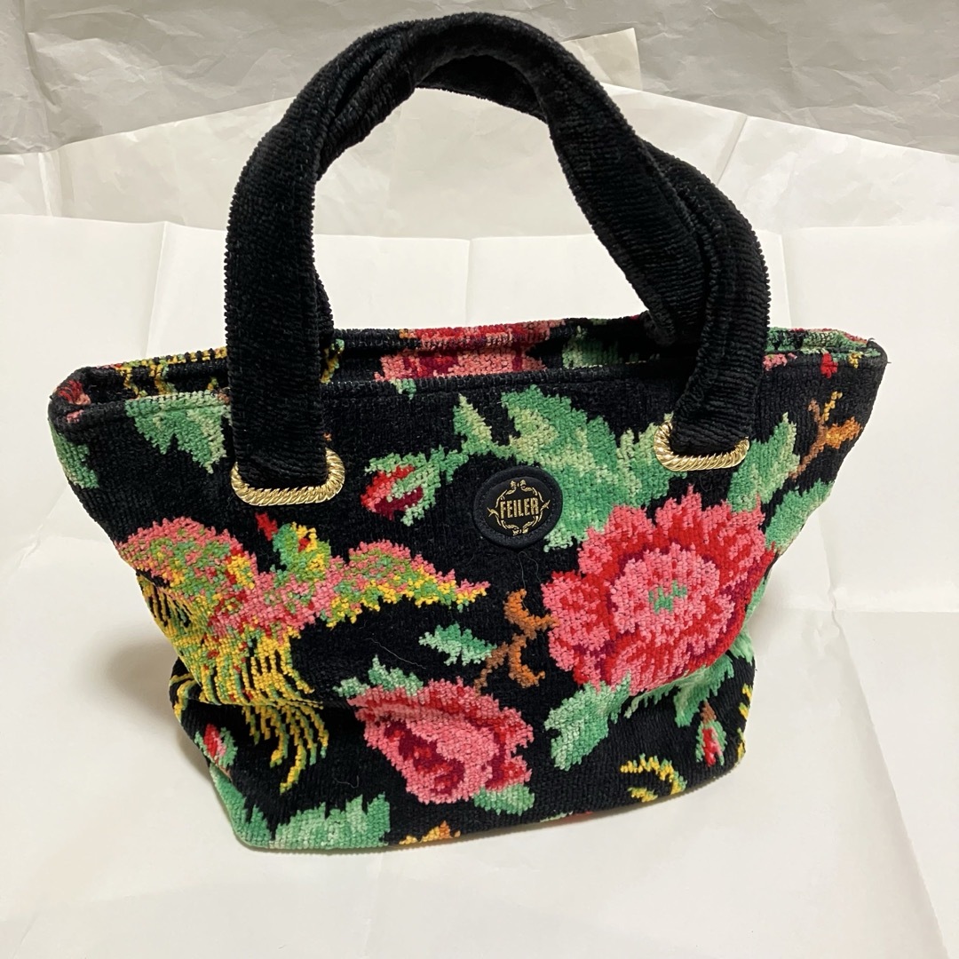 FEILER - 【FEILER / フェイラー】 花柄 / 刺繍 ハンドバッグ FEILER - 【FEILER / フェイラー】 花柄 / 刺繍 ハンドバッグ