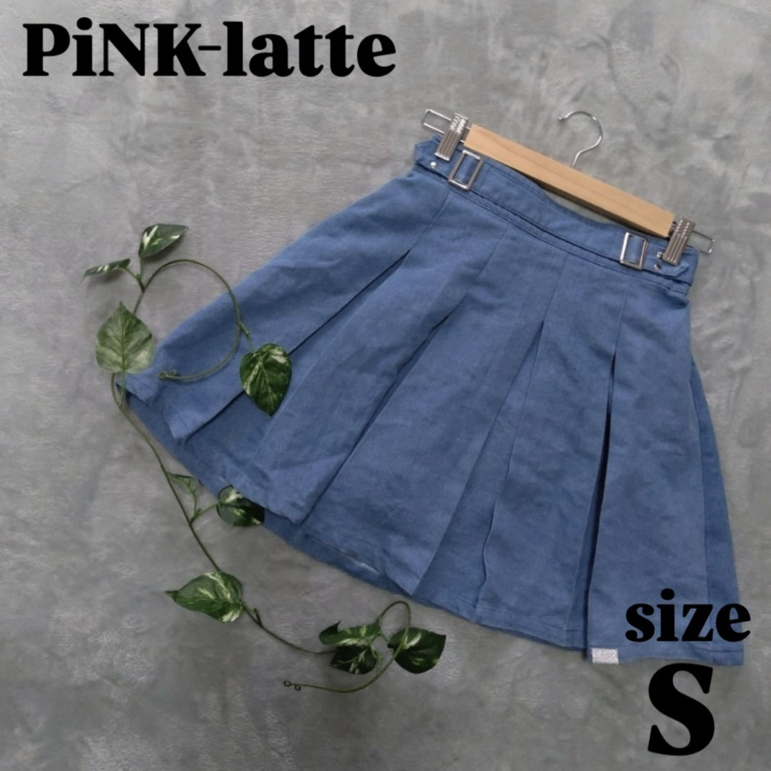 PINK-latte(ピンクラテ)の【PiNK-latte】 ピンクラテ （S） キュロットパンツ デニム プリーツ レディースのパンツ(キュロット)の商品写真