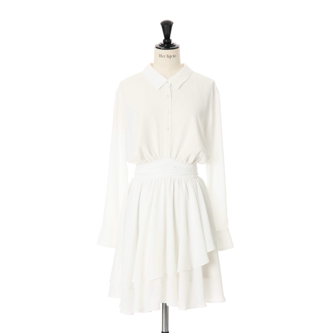 Her lip to - herlipto Murcia Chiffon Shirt Dressの通販 by Her lip to - herlipto Murcia Chiffon Shirt Dressの通販 by