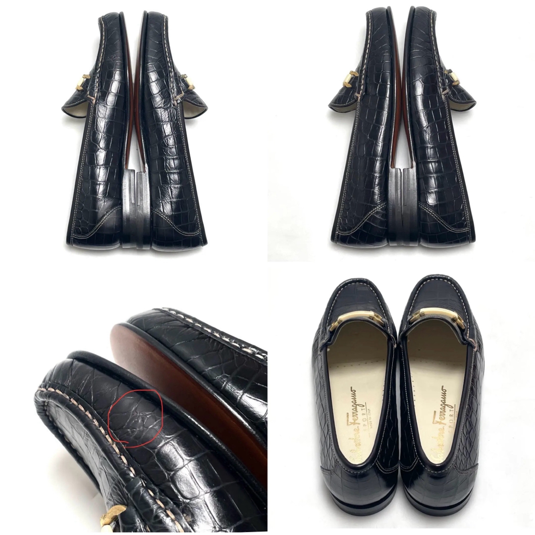 Salvatore Ferragamo - 美品 フェラガモ ガンチーニ クロコ 型 Salvatore Ferragamo - 美品 フェラガモ ガンチーニ クロコ 型
