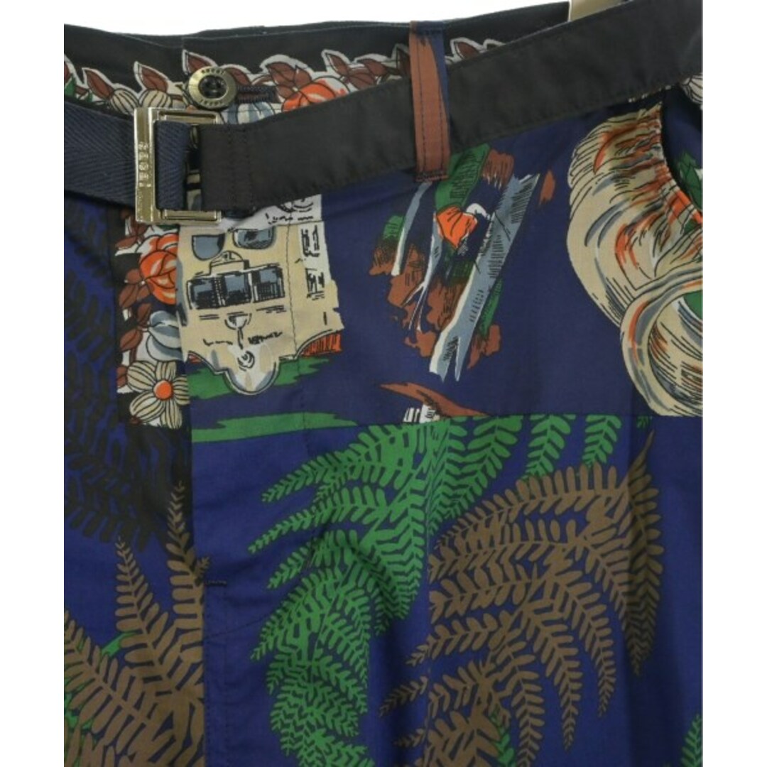 sacai - sacai サカイ ショートパンツ 2(M位) 青x緑x茶等(総柄 sacai - sacai サカイ ショートパンツ 2(M位) 青x緑x茶等(総柄