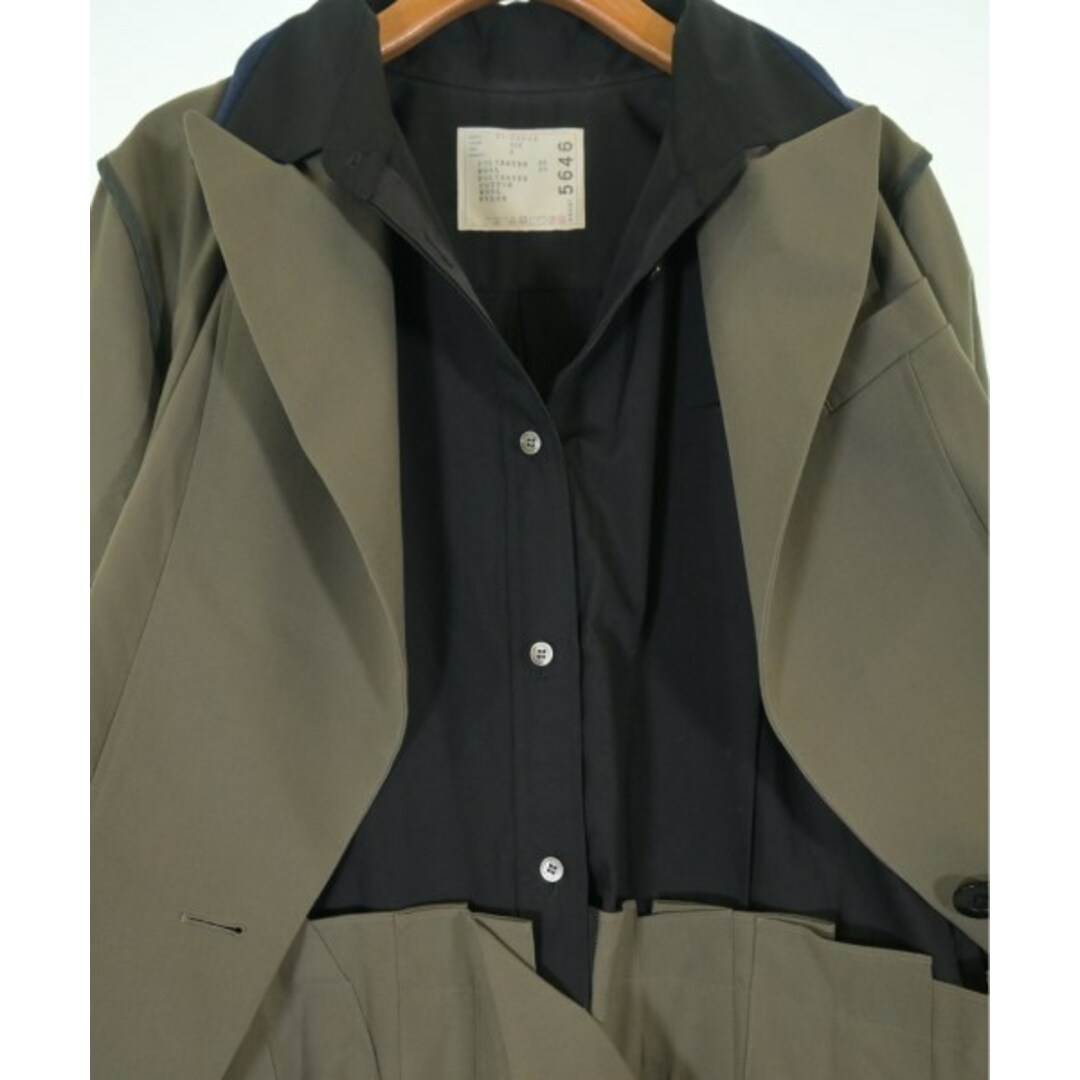 sacai - sacai サカイ ワンピース 3(L位) カーキ 【古着】【中古 sacai - sacai サカイ ワンピース 3(L位) カーキ 【古着】【中古