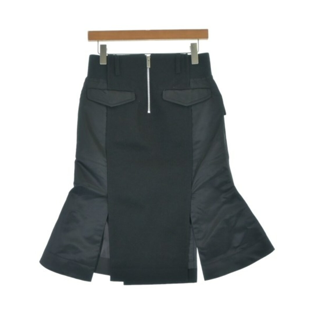 sacai - sacai サカイ ロング・マキシ丈スカート 1(S位) 黒 sacai - sacai サカイ ロング・マキシ丈スカート 1(S位) 黒