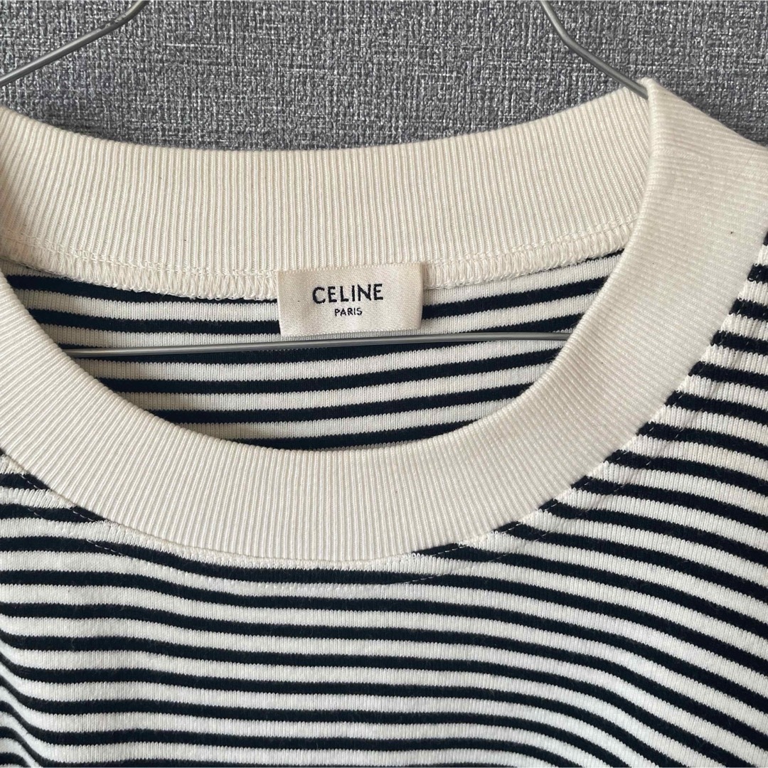 CELINE - CELINE 白黒ストライプ 長袖Tシャツの通販 by 値下げ CELINE - CELINE 白黒ストライプ 長袖Tシャツの通販 by 値下げ