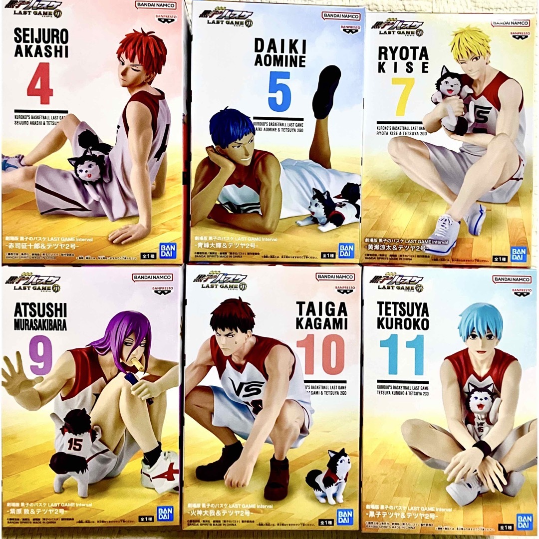 BANPRESTO - 黒子のバスケ フィギュア6種(黒子、赤司、紫原、火 BANPRESTO - 黒子のバスケ フィギュア6種(黒子、赤司、紫原、火