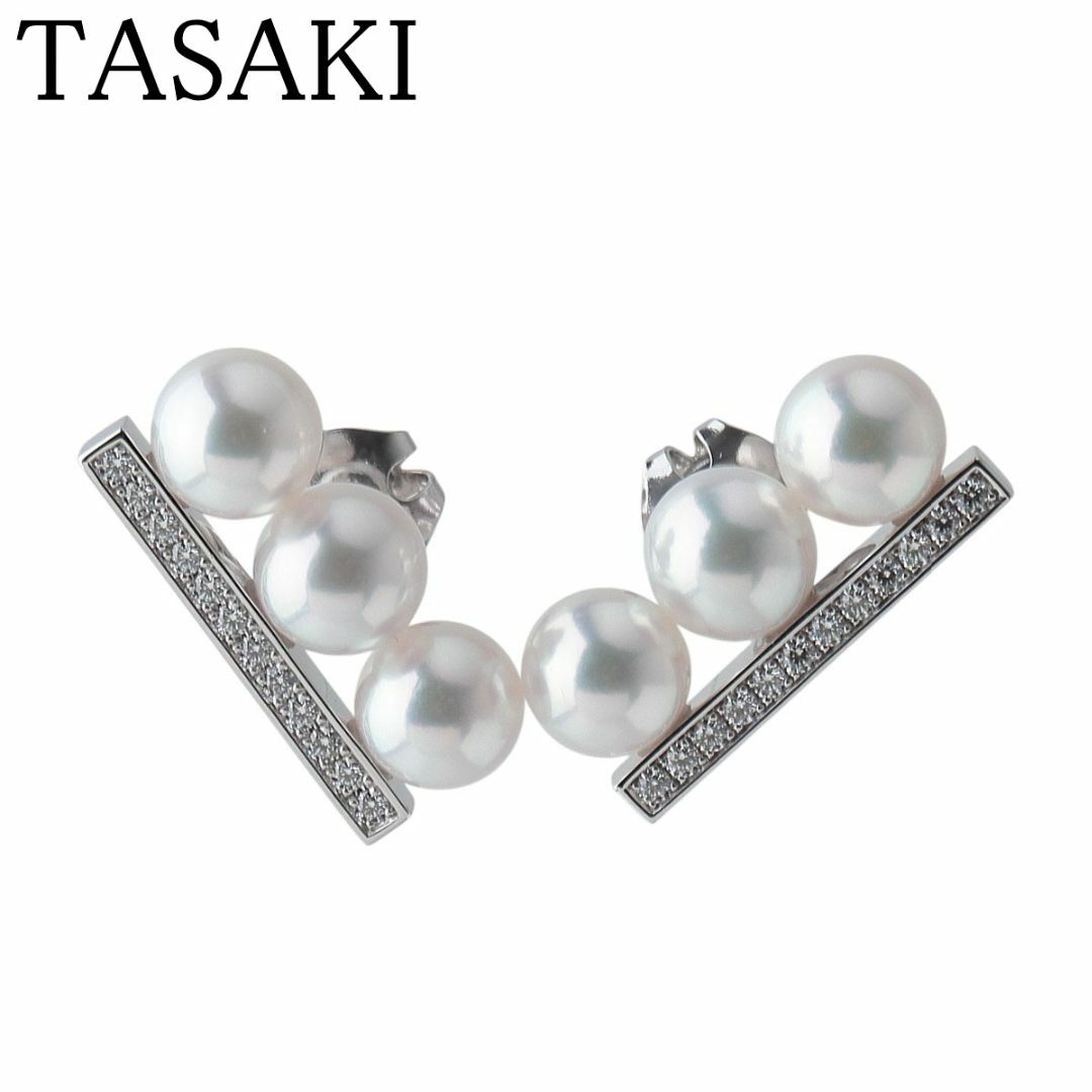 TASAKI - タサキ パール ダイヤ ピアス バランスネオ 6.5mm 0.09 TASAKI - タサキ パール ダイヤ ピアス バランスネオ 6.5mm 0.09