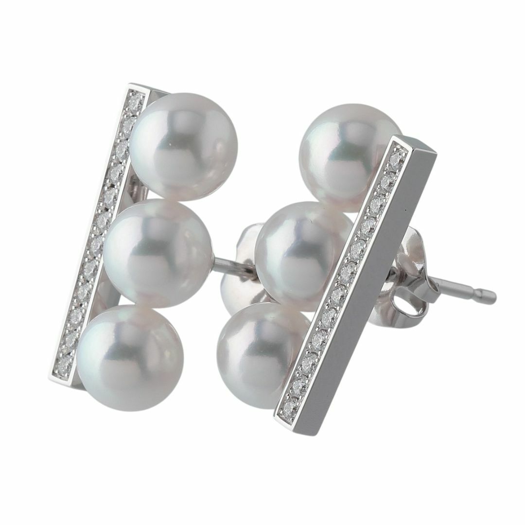 TASAKI - タサキ パール ダイヤ ピアス バランスネオ 6.5mm 0.09 TASAKI - タサキ パール ダイヤ ピアス バランスネオ 6.5mm 0.09