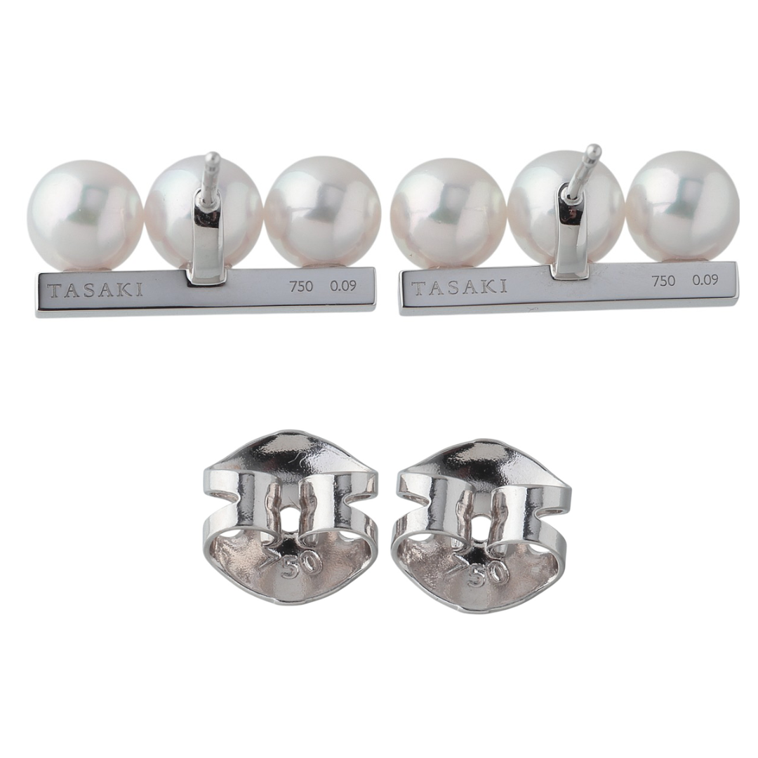 TASAKI - タサキ パール ダイヤ ピアス バランスネオ 6.5mm 0.09 TASAKI - タサキ パール ダイヤ ピアス バランスネオ 6.5mm 0.09