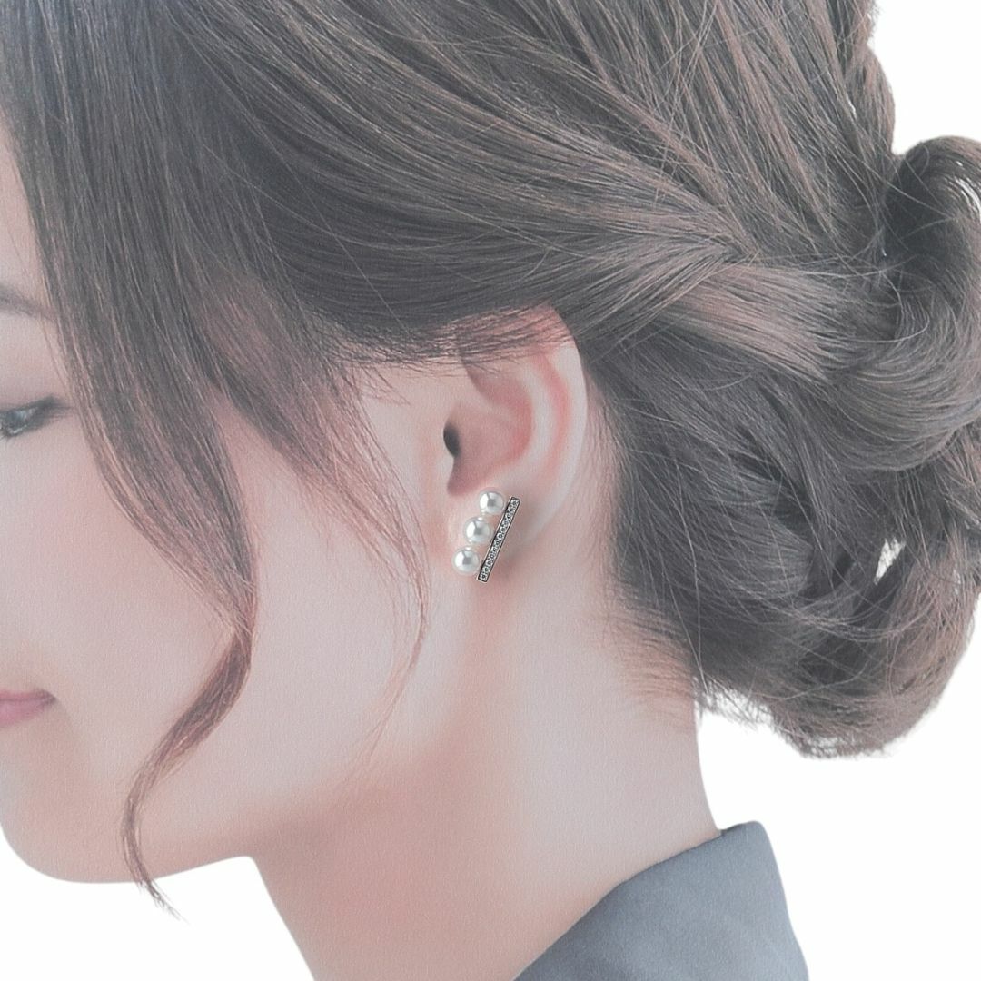 TASAKI - タサキ パール ダイヤ ピアス バランスネオ 6.5mm 0.09 TASAKI - タサキ パール ダイヤ ピアス バランスネオ 6.5mm 0.09