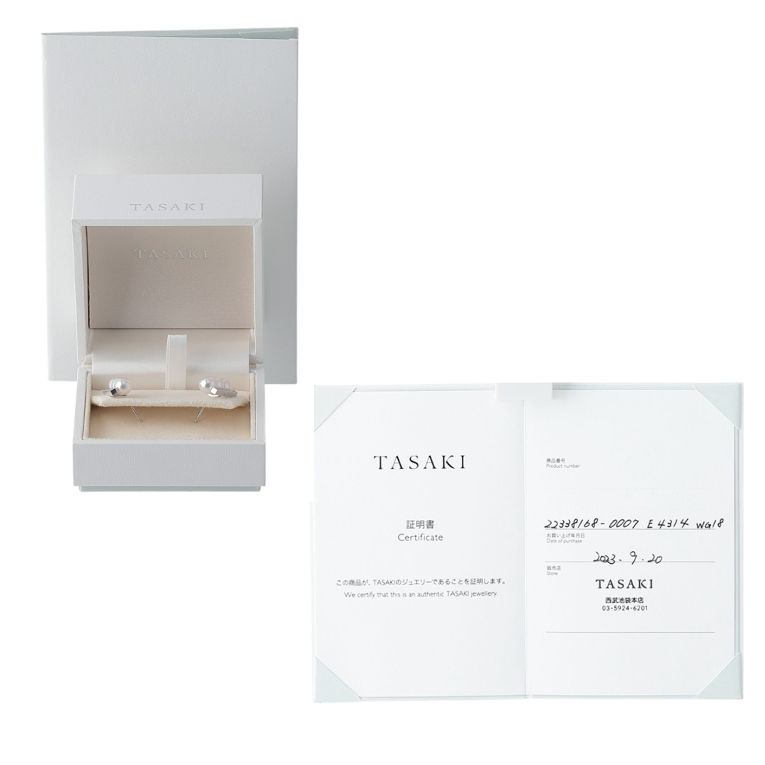 TASAKI - タサキ パール ダイヤ ピアス バランスネオ 6.5mm 0.09 TASAKI - タサキ パール ダイヤ ピアス バランスネオ 6.5mm 0.09