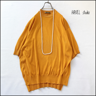 ヴェルメイユパーイエナ(VERMEIL par iena)の【美品】HAVELstudio 自宅で洗濯◎着心地抜群なオシャレトップス　可愛い(ニット/セーター)