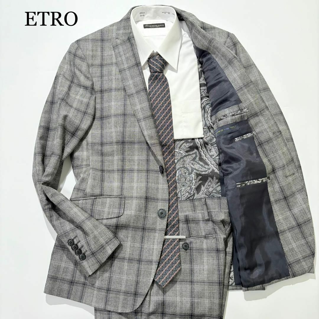 ETRO - 【極美品】ETRO セットアップ チェック グレー ETRO - 【極美品】ETRO セットアップ チェック グレー