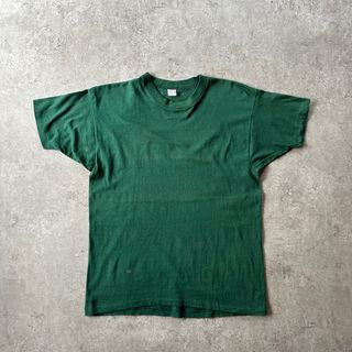メイヨスプルース(mayo SPRUCE)の70s メイヨースプルース 無地tシャツ USA製 グリーン L (Tシャツ/カットソー(半袖/袖なし))