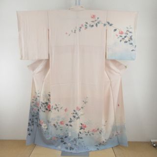 訪問着 十日町友禅 岡村蒼風 作家物 落款入り 一つ紋入り 訪問着 十日町友禅 岡村蒼風 作家物 落款入り 一つ紋入り