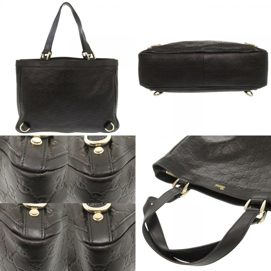 GUCCI - 美品 グッチ グッチシマ アビー 170004 レザー ブラック GUCCI - 美品 グッチ グッチシマ アビー 170004 レザー ブラック